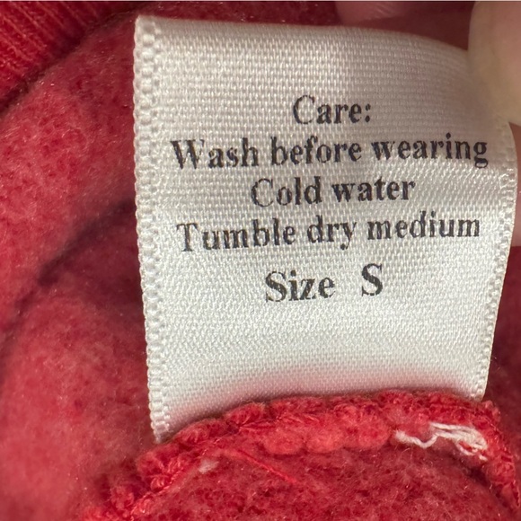 Rodarte ‘Radarte’ Heathered Crewneck Sweatshirt Red Black Size Small Like New - Picture 3 of 9